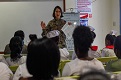 U.S. Air Force Maj. Melissa Legowski, nurse practitioner from the 99th Medical Group at Nellis Air Force Base, briefs Guyanese nurses during a lecture at the Linden Mackenzie Hospital during New Horizons exercise 2019 in Linden, Guyana, June 13, 2019. (U.S. Air Force photo by Senior Airman Derek Seifert)
